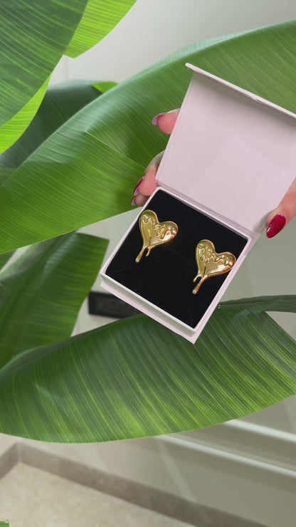 Molten Love Studs – 18K Gold Plated